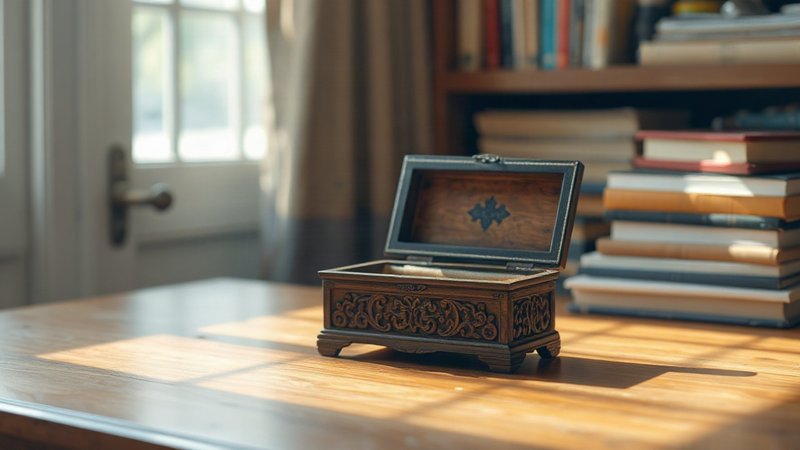 Урок резной деревянной шкатулки: Как научить ребенка ценить главное Старинная резная деревянная шкатулка стоит открытой на столе