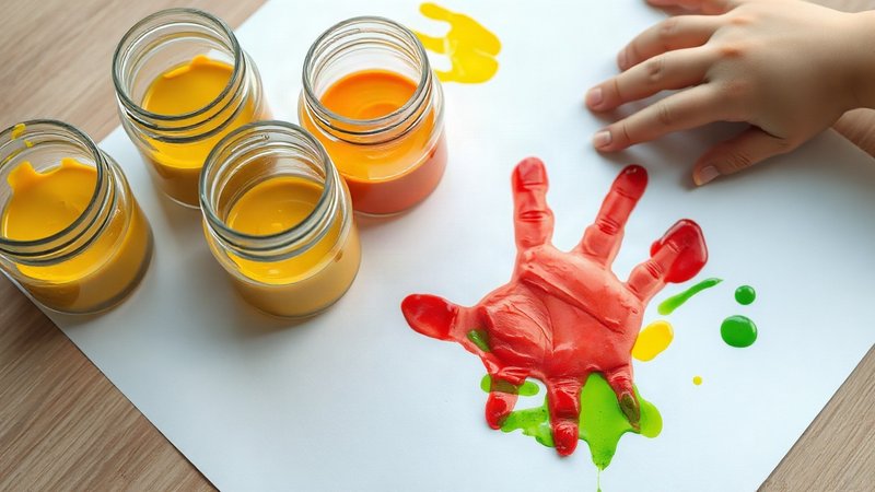 Безопасные пальчиковые краски из крахмала для рисования с малышами